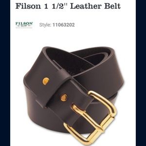 Filson leather belt